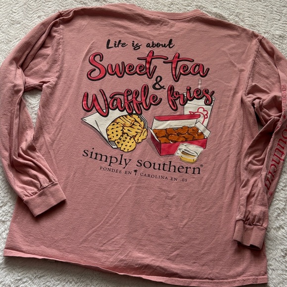 Simply Southern Tops - Women’s Simply Southern Pink Chick-Fil-A Tee